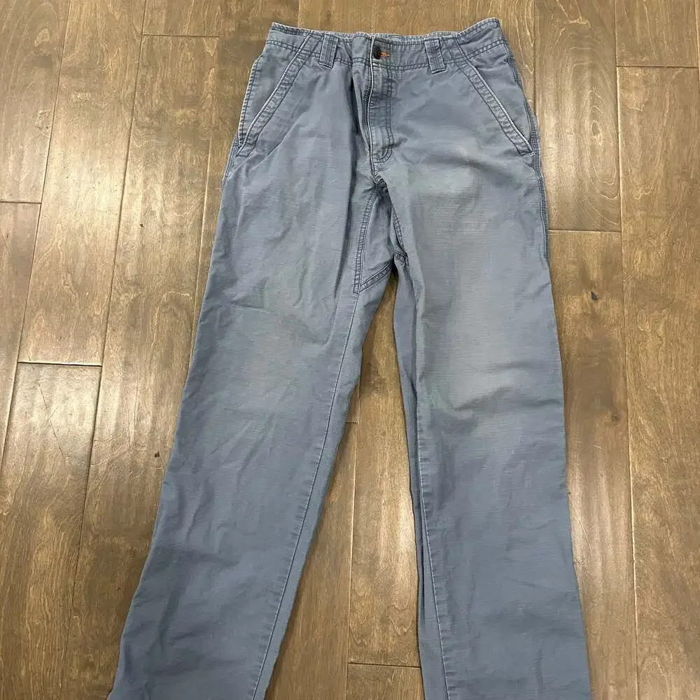 Vintage LL Bean Canvas Work Pants Weathered Blue 31x34